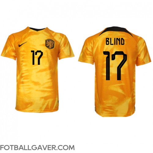 Nederland Daley Blind #17 Fotballklær Hjemmedrakt VM 2022 Kortermet